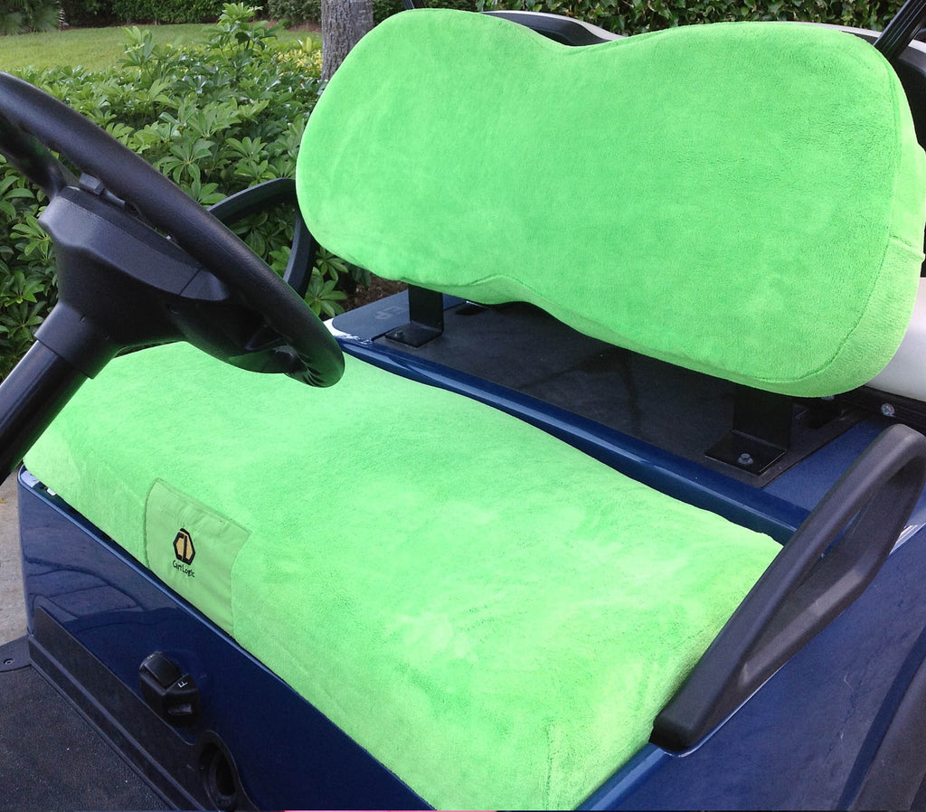 Cart Logic Tangy Lime Green Microfiber Golf Cart Seat Cover Set